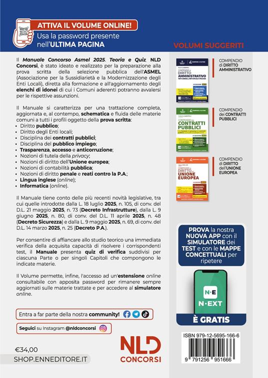 Manuale Concorso Asmel 2025. Teoria e quiz. Nuova ediz. Con simulatore online - 2