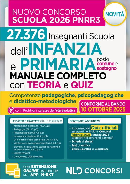 Concorso scuola PNRR3. Manuale infanzia e primaria con teoria e test di verifica per il concorso scuola Infanzia e Primaria 2025-2026 - copertina