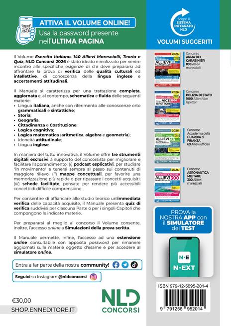 Concorso 140 allievi marescialli esercito italiano. Manuale di teoria e quiz 2026. Nuova ediz. Con espansione online - 4