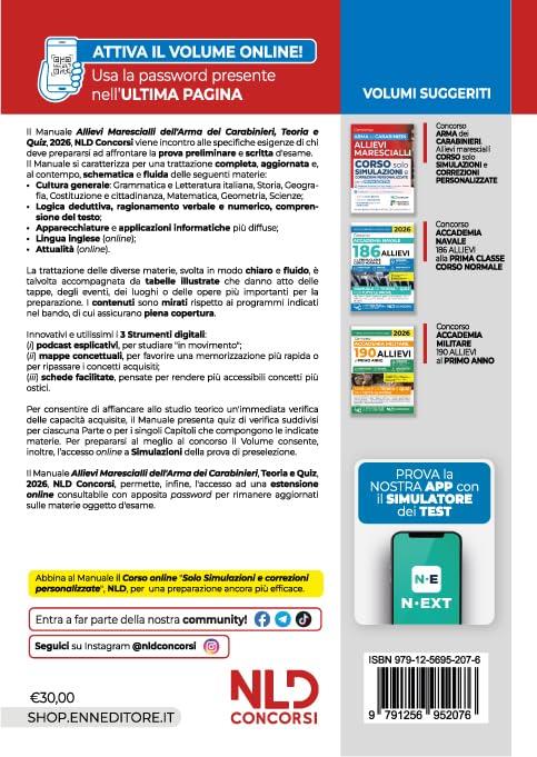 Concorso allievi Marescialli Arma dei Carabinieri. Manuale di teoria e quiz per la prova preliminare e scritta 2026. Con simulatore online - 4