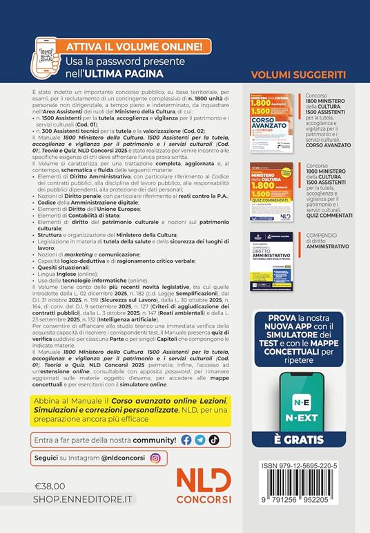 Concorso Ministero della Cultura 1800 posti. profilo 1.500 assistenti per la tutela, accoglienza e vigilanza per il patrimonio e i servizi culturali (Cod. 01). Manuale di Teoria e quiz - 4