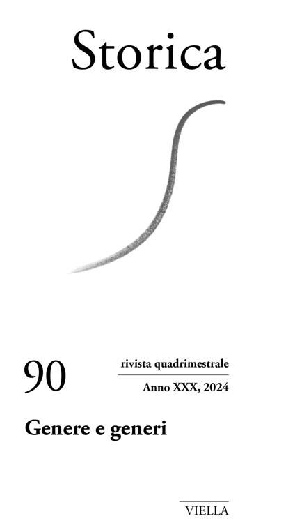 Storica (2024). Vol. 90: Genere e generi - copertina