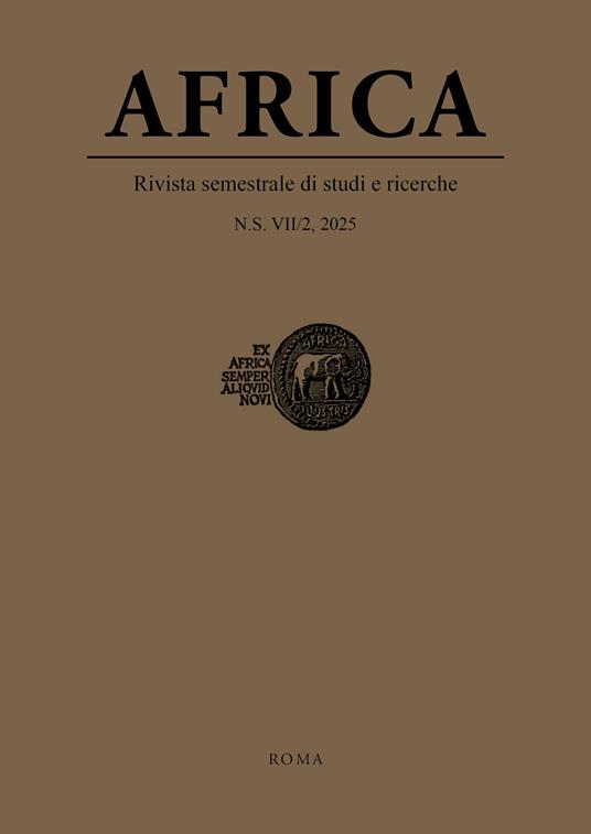 Africa. Rivista semestrale di studi e ricerche. Nuova serie (2025). Vol. 2 - copertina