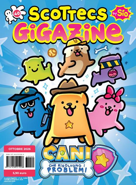 Scottecs Gigazine. Vol. 40: Cani che risolvono i problemi - Sio - copertina