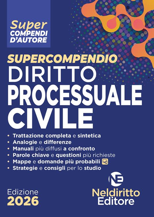 Supercompendio di diritto processuale civile 2026 - copertina