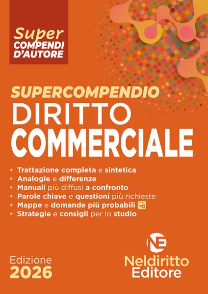 Supercompendio di diritto commerciale 2026. Nuova ediz. - copertina