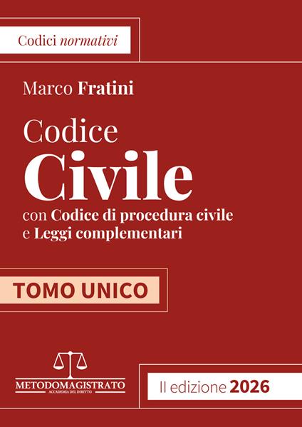 Codice normativo di Diritto Civile 2026 per il concorso in Magistratura - Marco Fratini - copertina