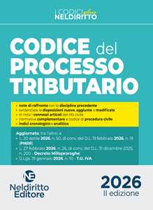 Codice del processo tributario plus 2026