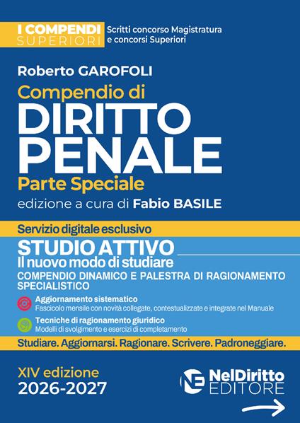 Compendio superiore di diritto penale. Parte speciale 2026-2027 - Roberto Garofoli - copertina
