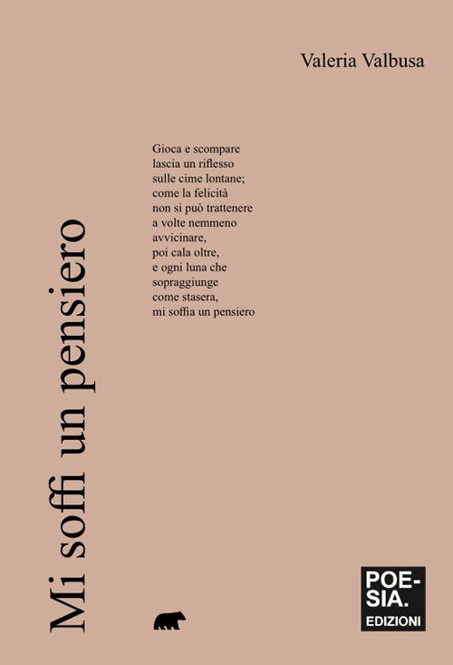 Mi soffi un pensiero - Valeria Valbusa - copertina