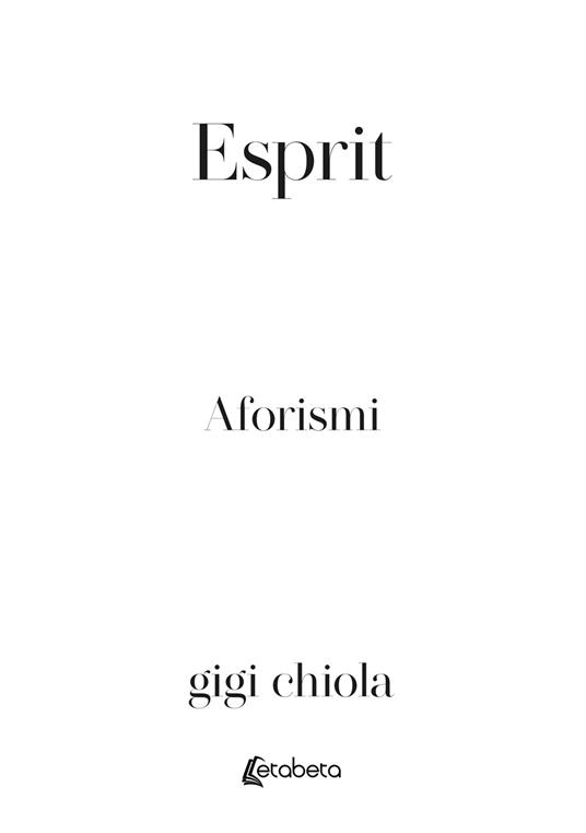 Esprit - Gigi Chiola - copertina
