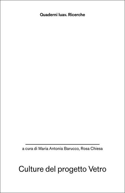 Culture del progetto Vetro - copertina