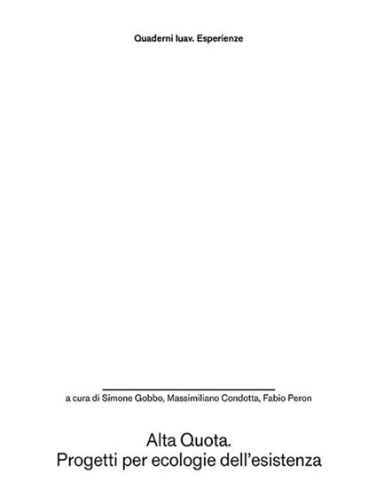 Alta Quota. Progetti per ecologie dell’esistenza - copertina
