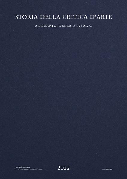 Storia della critica d'arte. Annuario della S.I.S.C.A. 2022 - copertina