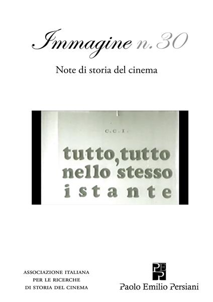 Immagine. Note di storia del cinema. Vol. 30 - copertina
