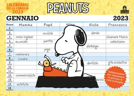Peanuts. Calendario della famiglia 2023 - Charles M. Schulz - copertina
