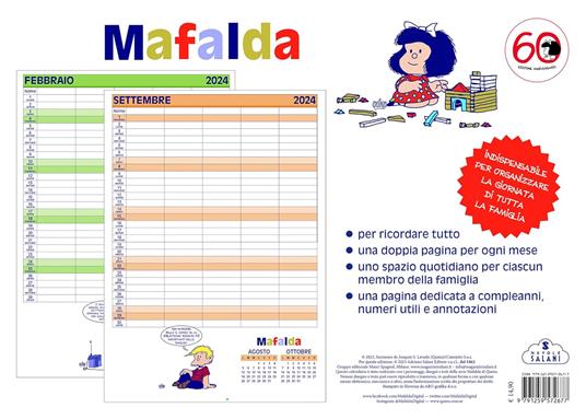 Mafalda. Calendario della famiglia 2024 - Quino - 2
