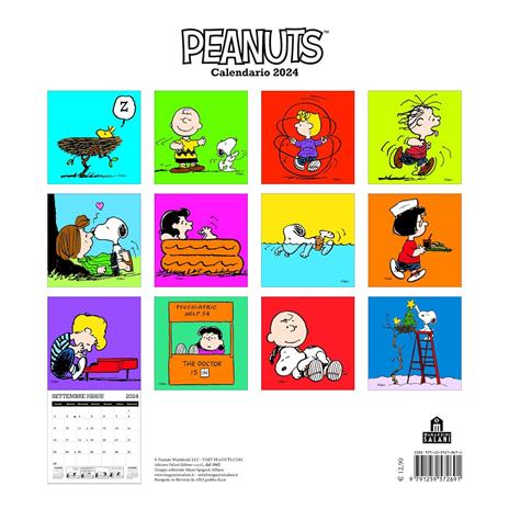Peanuts. Calendario da tavolo 2024 di Charles Monroe Schulz - CALENDARI -  Il Libraio