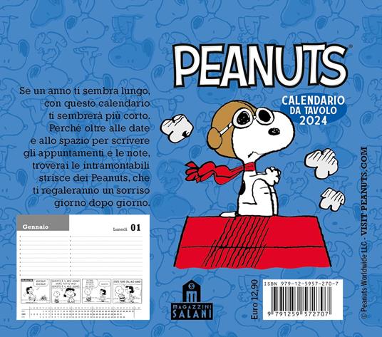 Peanuts. Calendario da tavolo 2024 - Charles M. Schulz - Libro - Magazzini  Salani 