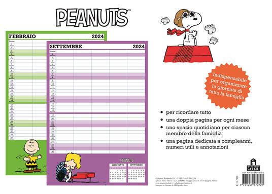 Peanuts. Calendario della famiglia 2024 - Charles M. Schulz