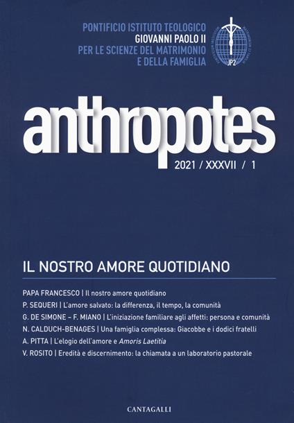 Anthropotes. Rivista di studi sulla persona e la famiglia (2021). Vol. 1 - copertina