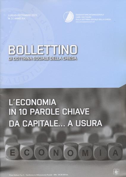 Bollettino di dottrina sociale della Chiesa (2023). Vol. 3 - copertina