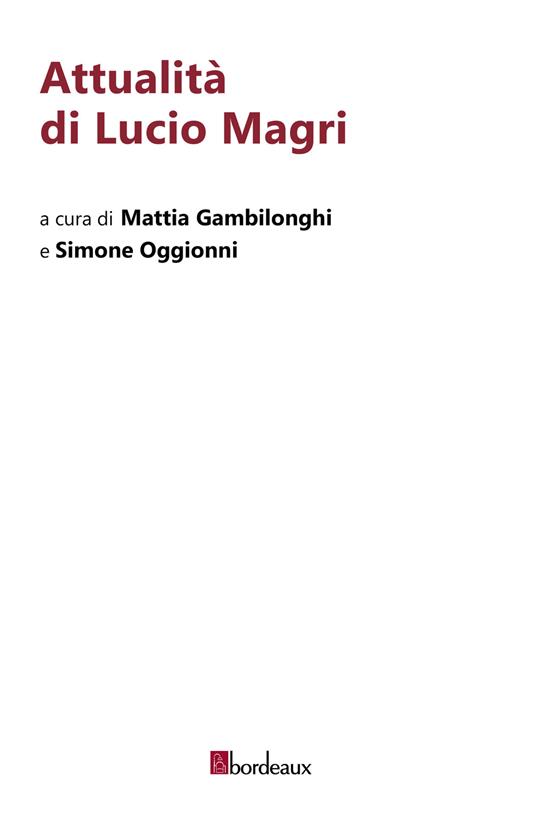 Attualità di Lucio Magri - copertina