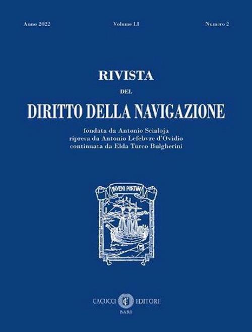 Rivista del diritto della navigazione (2022). Vol. 2 - copertina