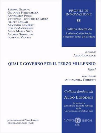 Quale governo per il terzo millennio. Nuova ediz. - copertina