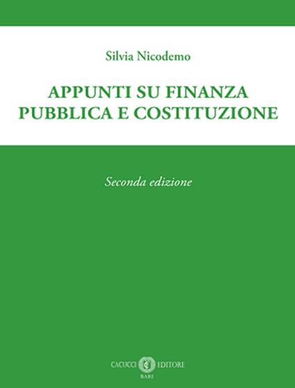 Appunti su finanza pubblica e Costituzione - Silvia Nicodemo - copertina