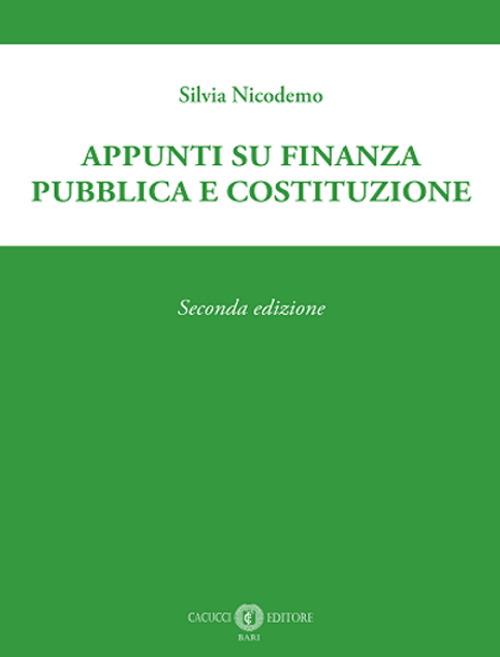 Appunti su finanza pubblica e Costituzione - Silvia Nicodemo - copertina