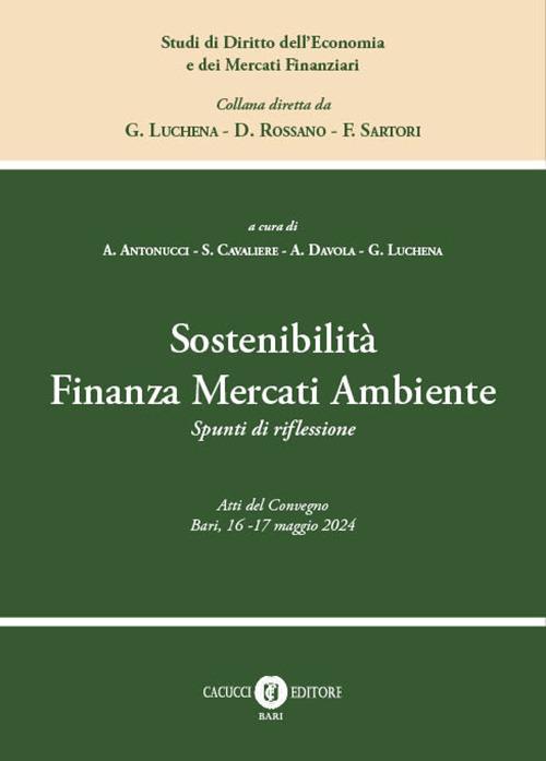 Sostenibilità finanza mercati ambiente. Spunti di riflessione - copertina
