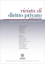 Rivista di diritto privato (2025). Vol. 2: Aprile/giugno