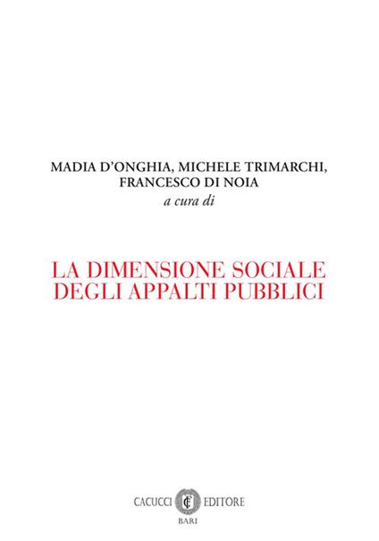 La dimensione sociale degli appalti pubblici - copertina