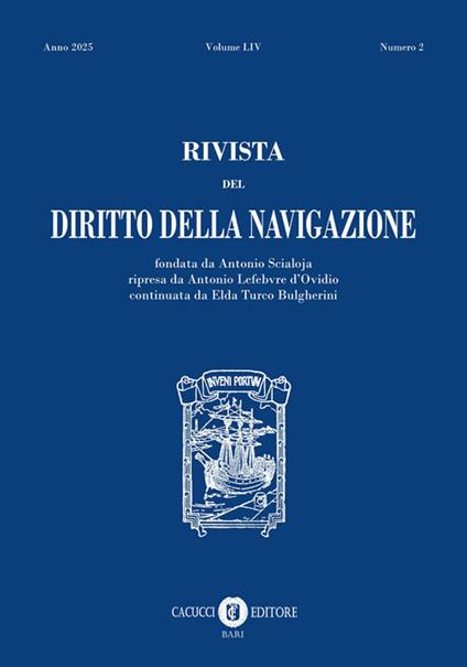 Rivista del diritto della navigazione (2025). Vol. 2 - copertina