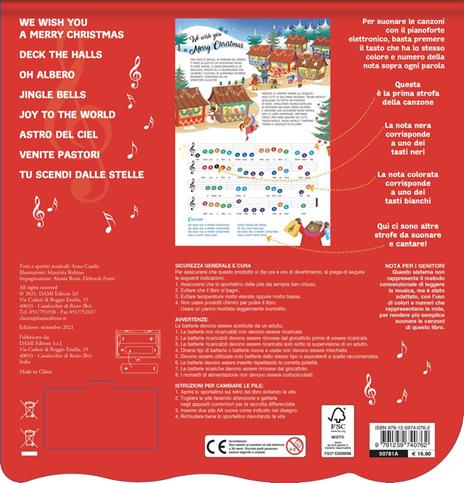 Il libro pianoforte di Natale. Con 8 famose canzoncine da leggere, cantare e suonare! Ediz. a colori - Anna Casalis - 6