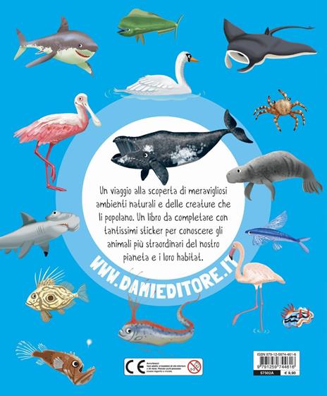 Animali dei mari, fiumi e laghi. Mondo animale. Con adesivi. Ediz. a colori - Anna Casalis - 5