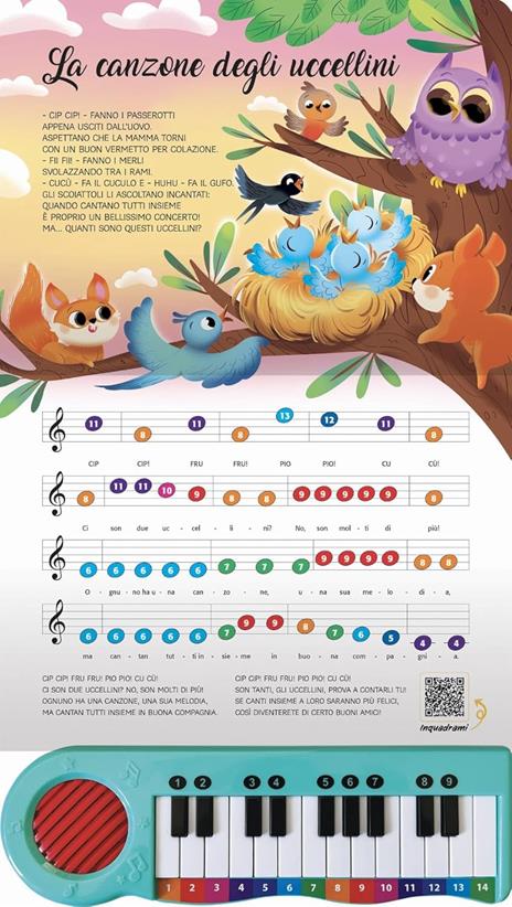 Il libro pianoforte dei cuccioli. Con 8 canzoncine facili facili da leggere, cantare e suonare! Ediz. a colori. Con QR code per ascoltare le canzoni - Anna Casalis - 4