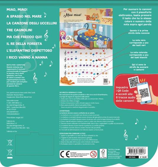 Il libro pianoforte dei cuccioli. Con 8 canzoncine facili facili da leggere, cantare e suonare! Ediz. a colori. Con QR code per ascoltare le canzoni - Anna Casalis - 5