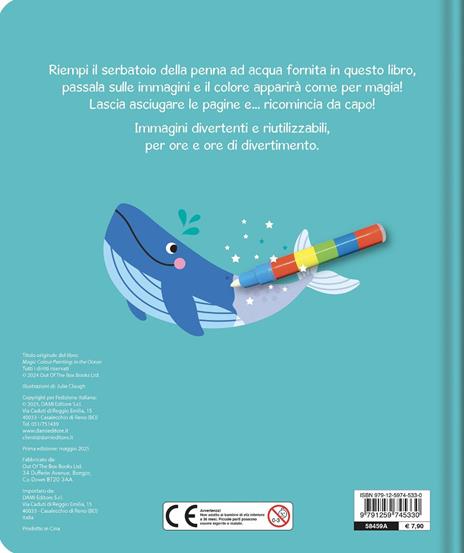 Animali nel mare. Colora con l'acqua. Ediz. a colori. Con penna magica - 2