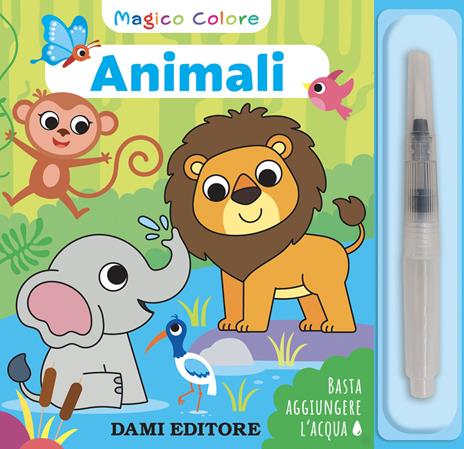 Animali. Magico colore. Con pennello ad acqua - Serena Vezzani - copertina