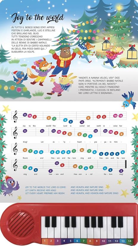 Il libro pianoforte di Natale. Con 8 famose canzoncine da leggere, cantare e suonare! Ediz. illustrata - Anna Casalis - 4