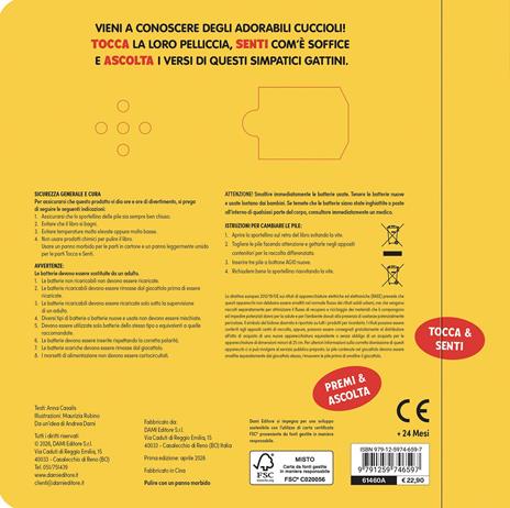 Gatti. Tocca senti ascolta. Ediz. a colori - Anna Casalis - 2