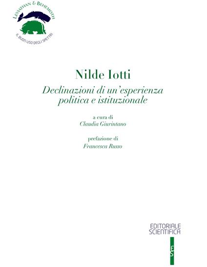 Nilde Iotti. Declinazioni di un'esperienza politica e istituzionale - copertina