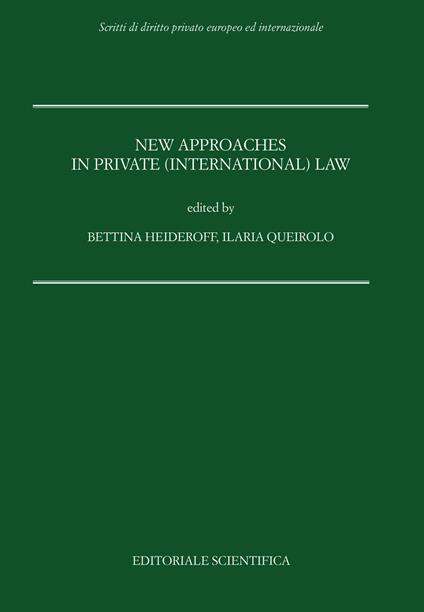 New approaches in private (international) law - copertina