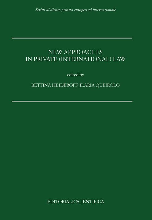 New approaches in private (international) law - copertina