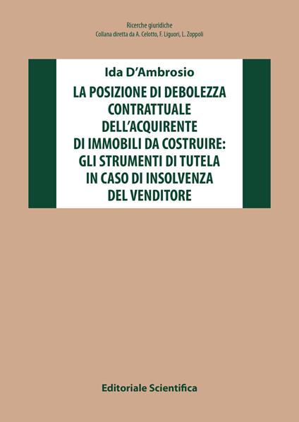 La posizione di debolezza contrattuale dell'acquirente di immobili da costruire: gli strumenti di tutela in caso di insolvenza del venditore - Ida D'Ambrosio - copertina