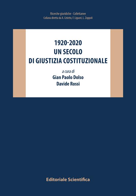 1920-2022. Un secolo di giustizia costituzionale - copertina