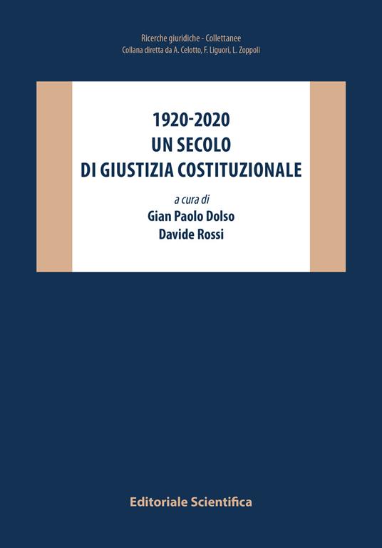 1920-2022. Un secolo di giustizia costituzionale - copertina