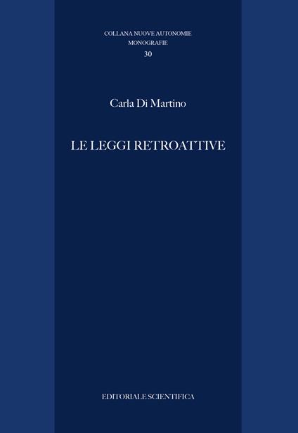 Le leggi retroattive - Carla Di Martino - copertina
